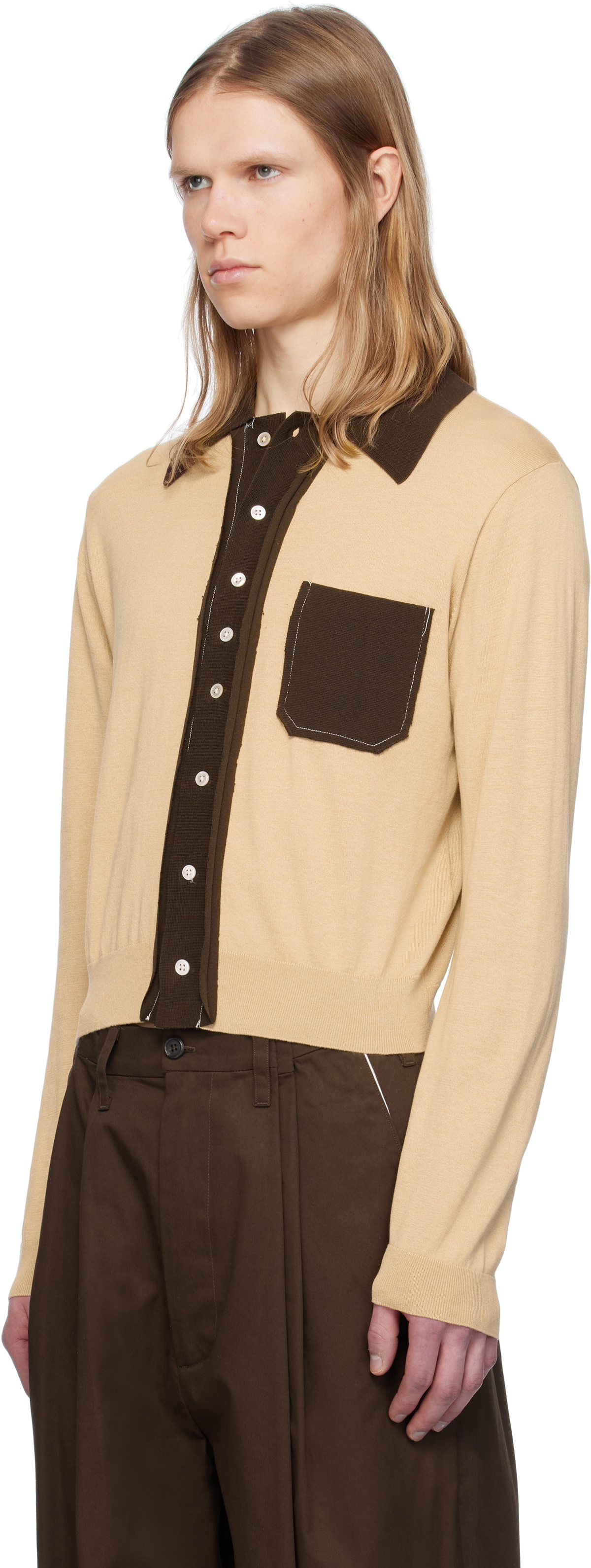 Camiel Fortgens Beige & Brown 70s Cardigan