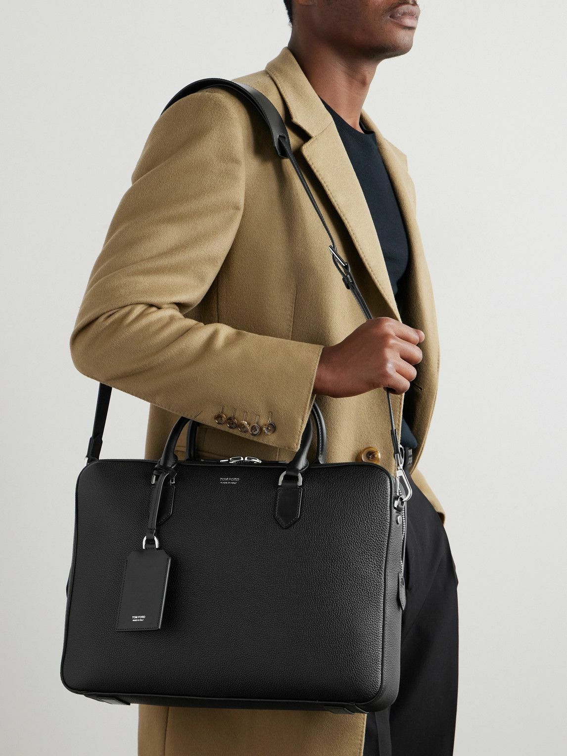 TOM FORD - Elliott Full-Grain Leather Briefcase
