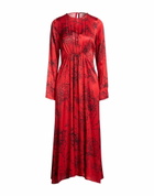 Manila Grace Womens Midi dress in Red