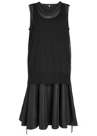 3.1 Phillip Lim Double Layer Combo Cotton-blend Midi Dress Black