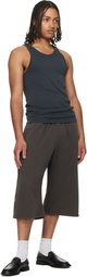 Les Tien Gray Part Snap Shorts