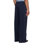 Marni Navy Piped Wool Twill Trousers