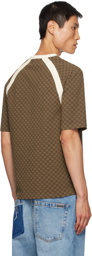 Balmain Brown Retro Mini Monogram T-Shirt