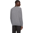 Maison Kitsune Grey Wool Profile Fox Sweater
