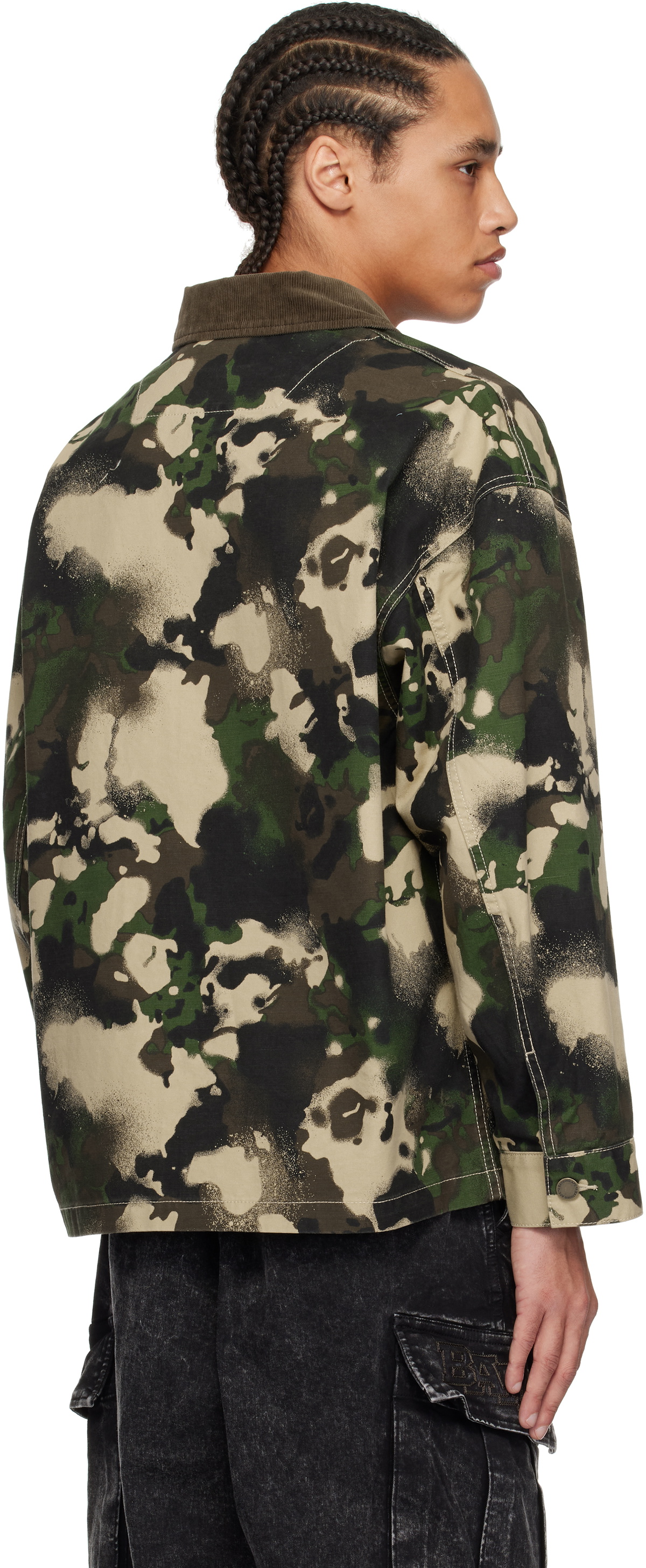BAPE Green Map Camo Work Jacket
