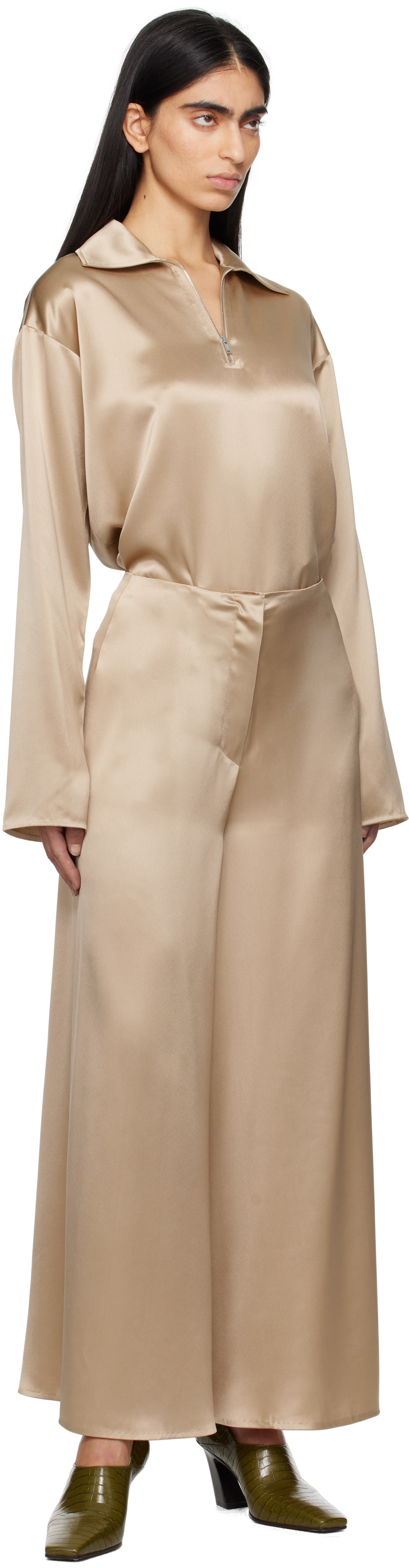 Nanushka Beige Zaniah Trousers
