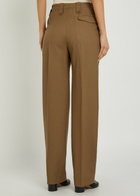 Maison Margiela Tailored Straight-leg Wool Trousers Brown