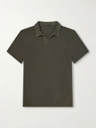 James Perse - Open-Collar Cotton-Jersey Polo Shirt - Green