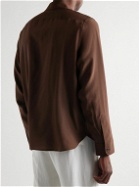 UMIT BENAN B - Silk Shirt - Brown