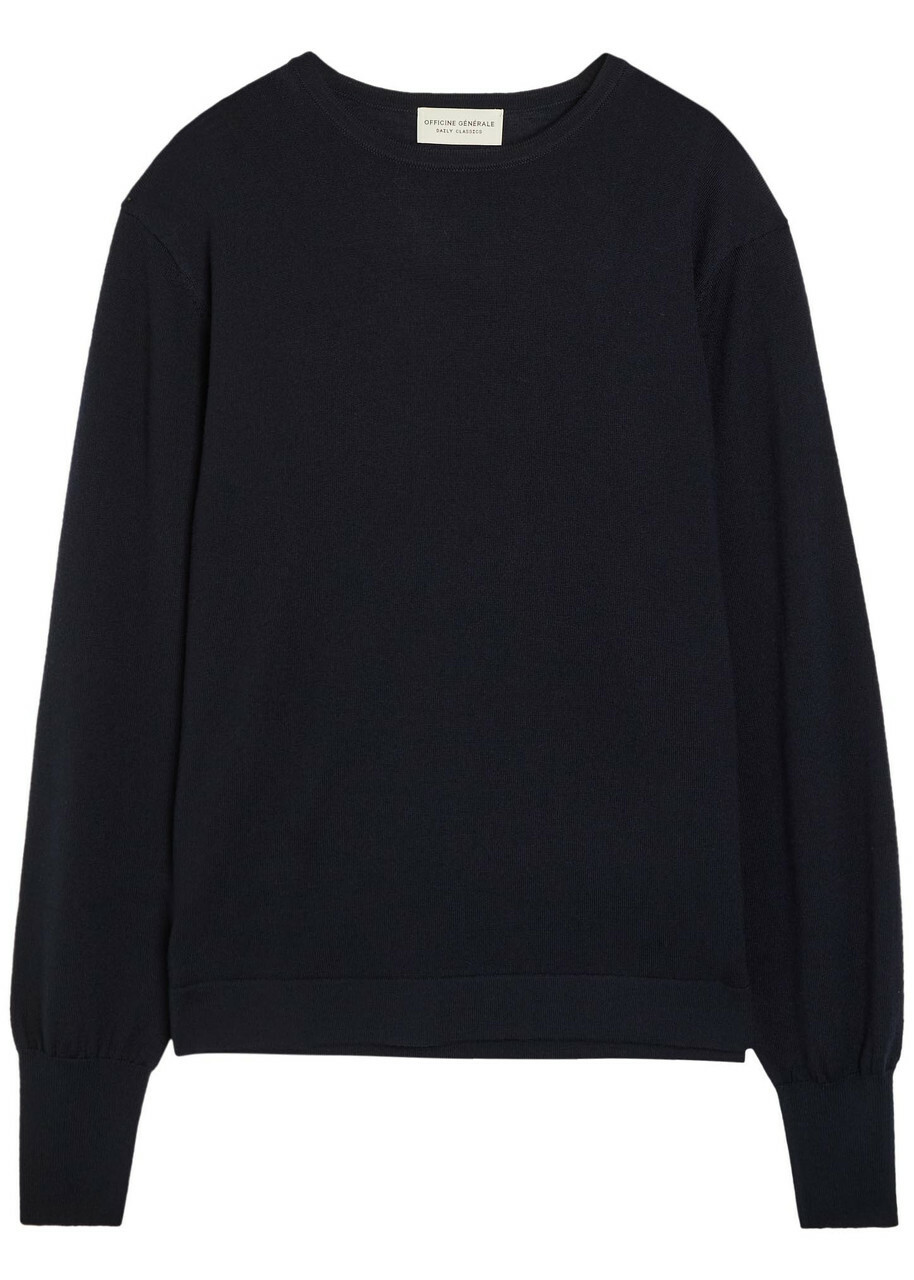 Officine Générale Nina Merino Wool Jumper Navy