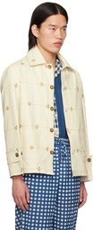 HARAGO Off-White Embroidered Jacket