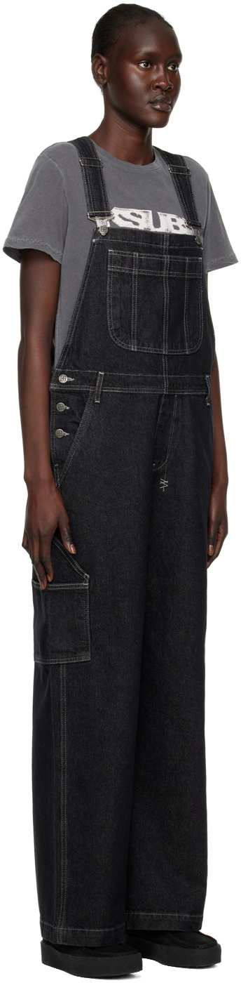 Ksubi Black Easy Overalls