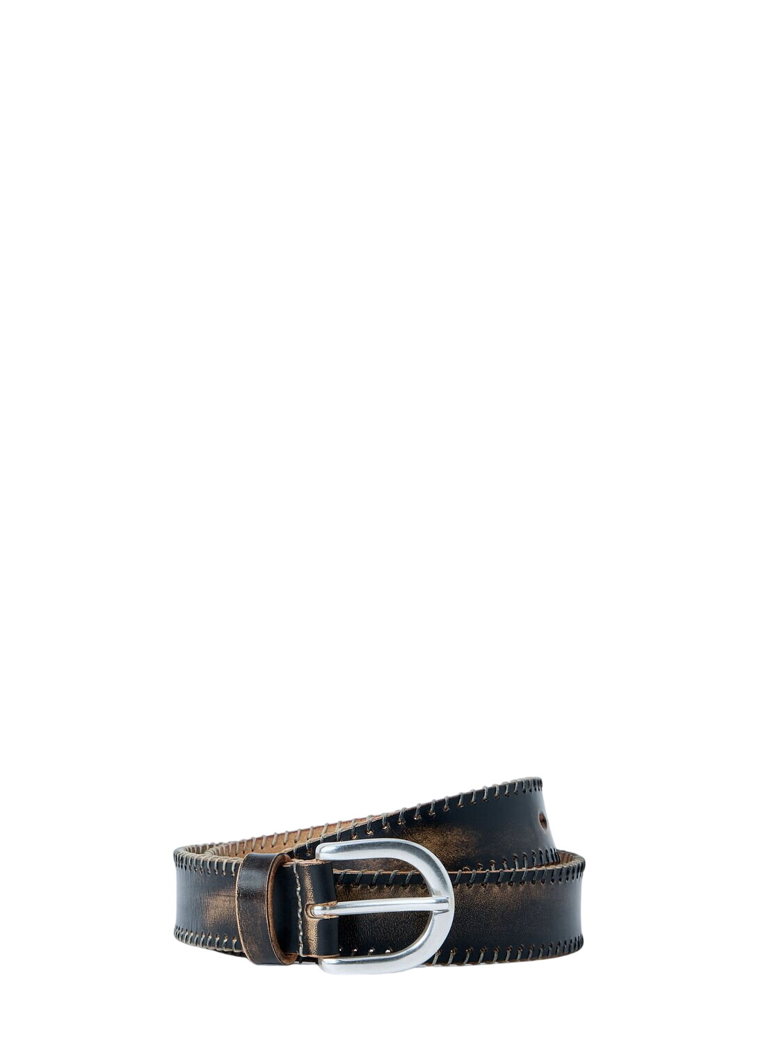 Our Legacy Black 4CM Double Tongue Belt Our Legacy