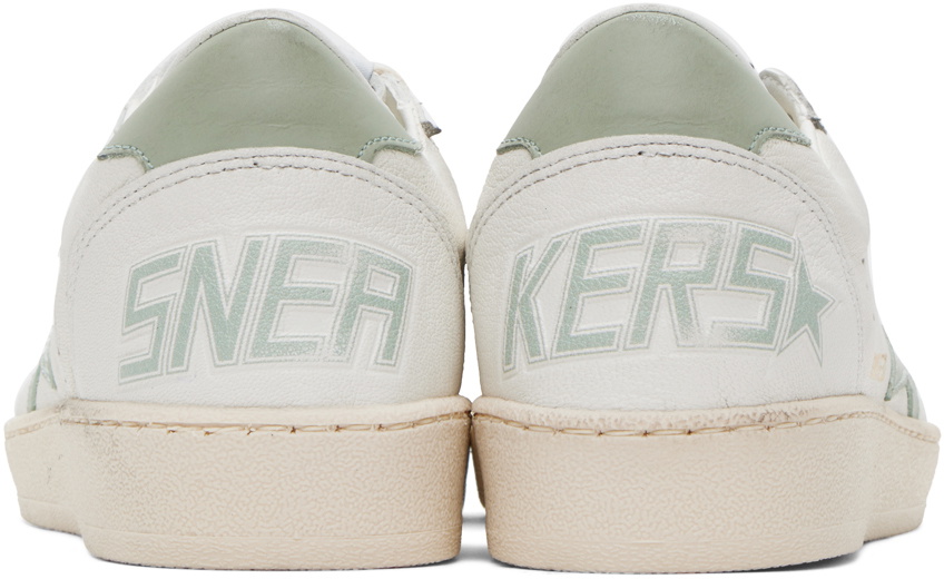 Golden Goose SSENSE Exclusive White & Green Ball Star Sneakers