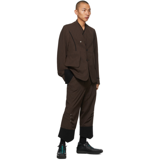 パンツ KIKO KOSTADINOV 21SS Sforza Trousers Kiko Kostadinov Brown Flipped Hem Sforza Trousers Kiko Kostadinov