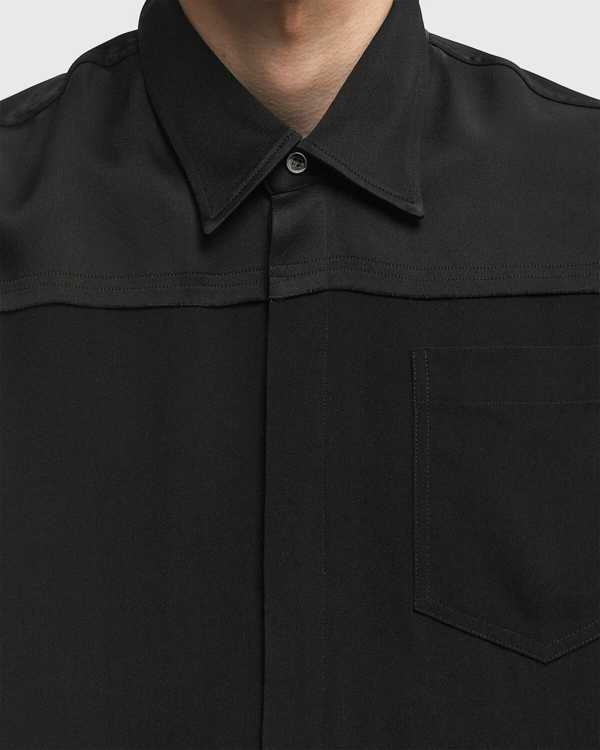 AMI Paris CLASSIC SLEEVELESS SHIRT Black Mens Shortsleefe