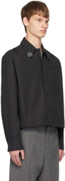 Jil Sander Black Button Shirt