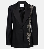 Costarellos Lesia embellished wool-blend blazer