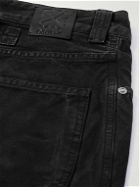 Off-White - Wide-Leg Garment-Dyed Cotton-Canvas Trousers - Black