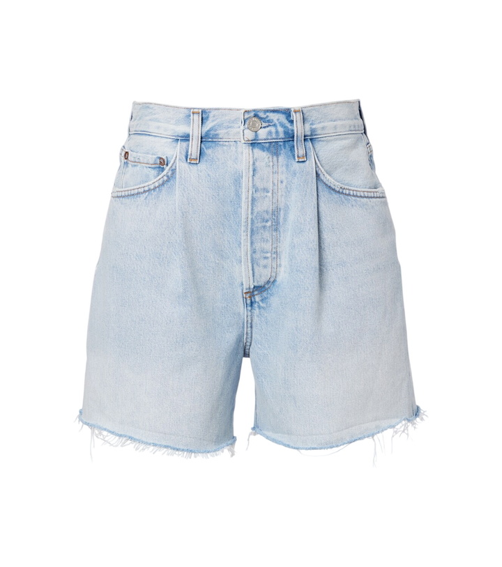 Photo: Agolde Rhoda frayed denim shorts