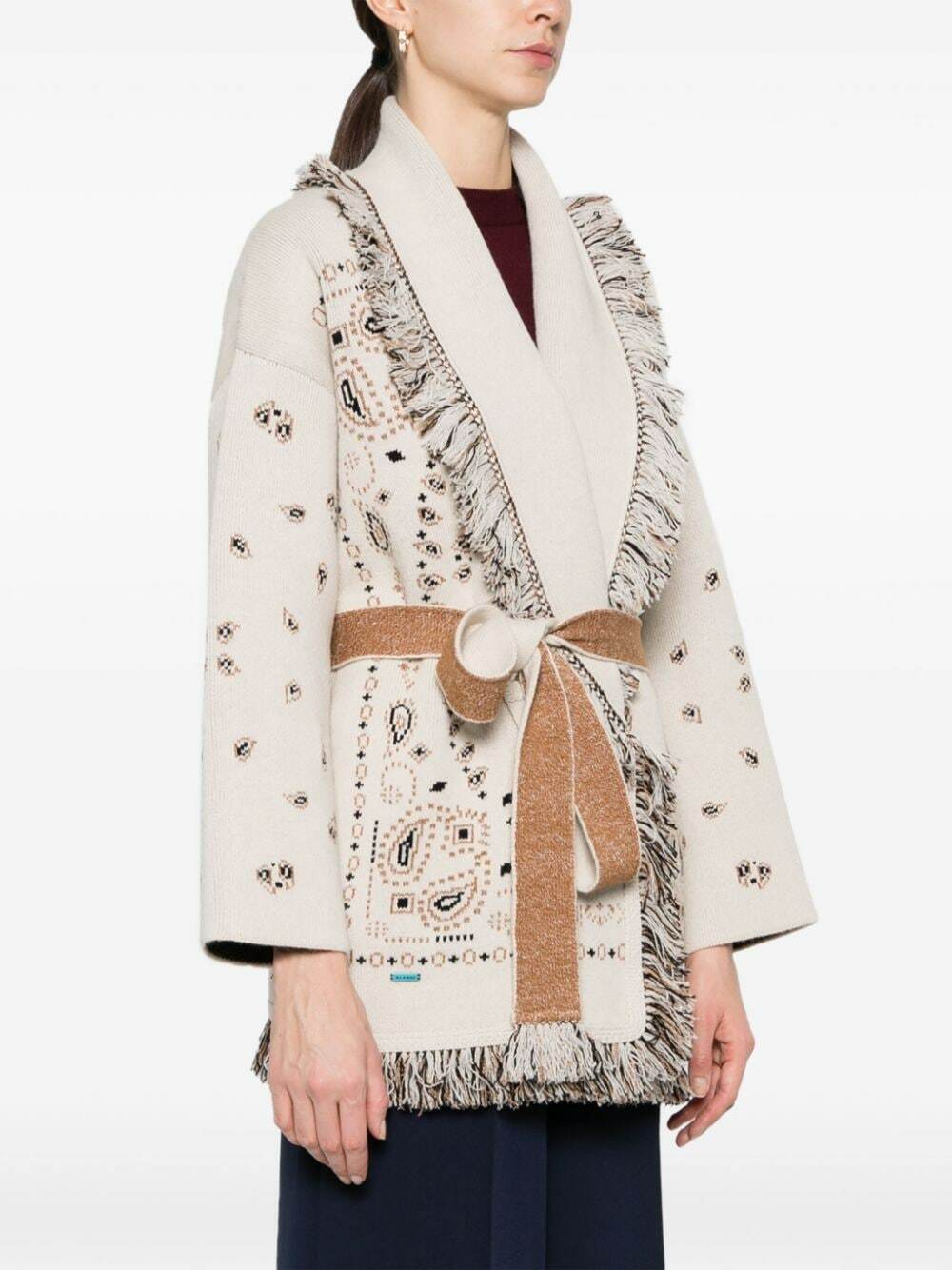 ALANUI - Bandana Cashmere And Linen Blend Cardigan Alanui
