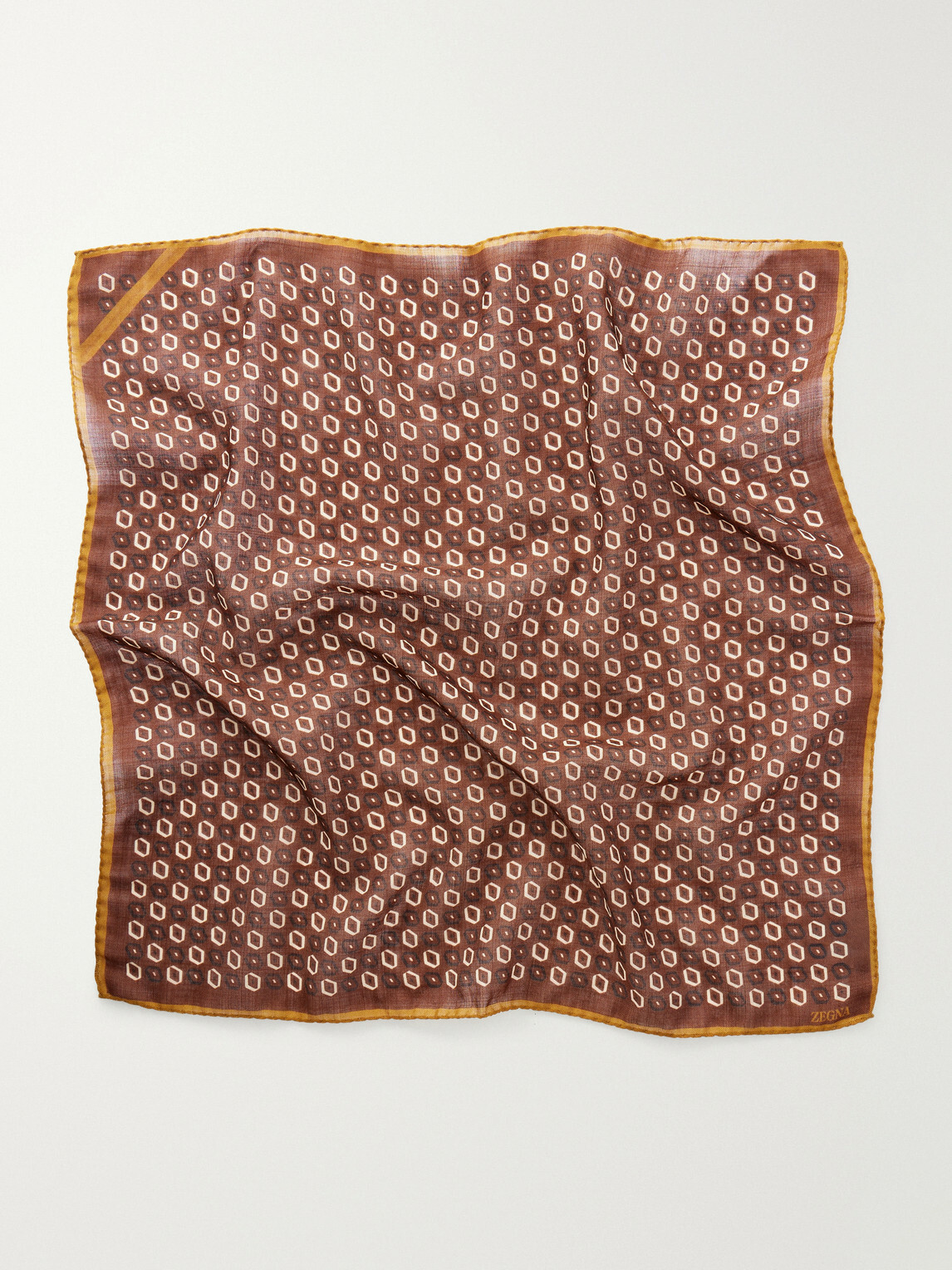 Zegna - Printed Wool Pocket Square