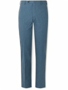 Sid Mashburn - Straight-Leg Virgin Wool, Cotton and Silk-Blend Trousers - Blue