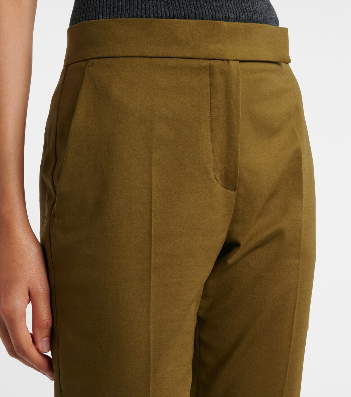Max Mara Cotton-blend slim pants