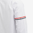 Thom Browne Men's Striped Oxford Shirt in Medium Grey