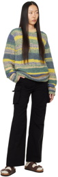 The Elder Statesman Multicolor Striped Sweater
