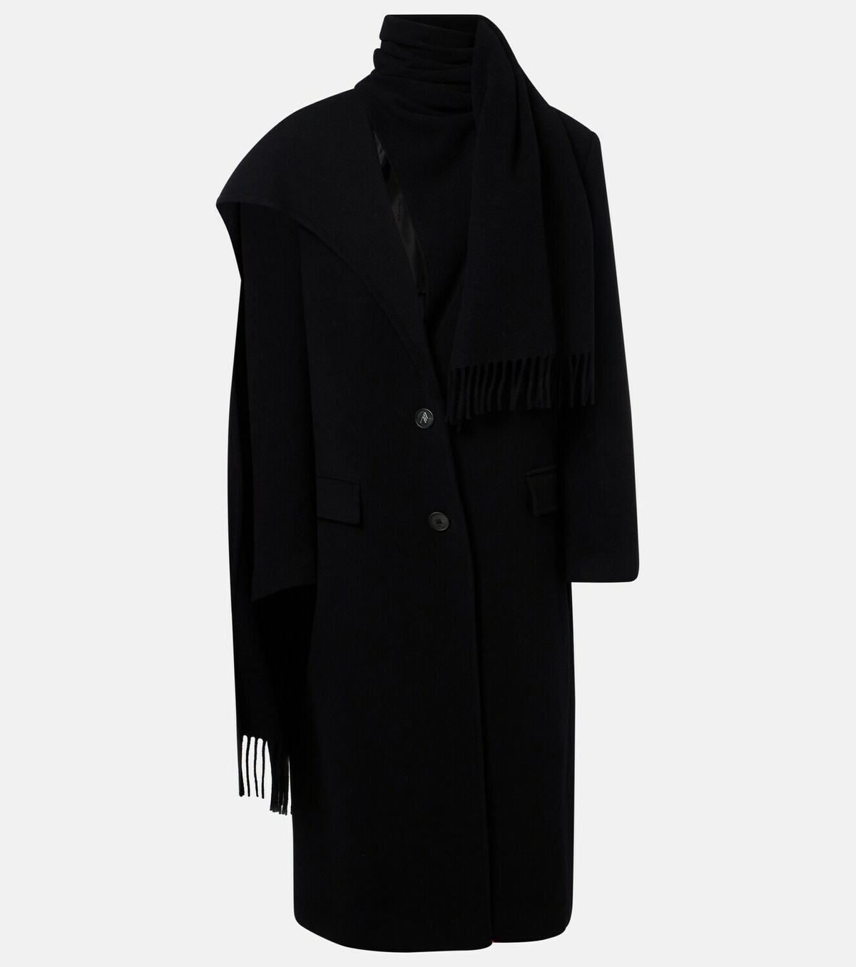 The Attico Scarf-detail wool and cashmere coat