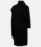 The Attico Scarf-detail wool and cashmere coat