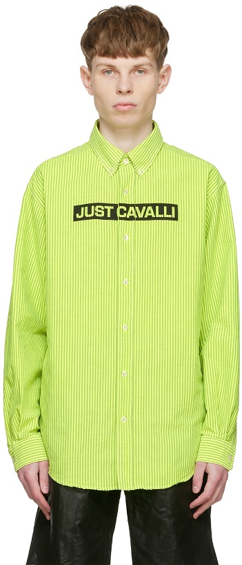 Photo: Just Cavalli Green Cotton Shirt