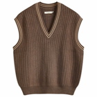 Nudie Jeans Co Men's Sverre Knit Vest in Brown Melange