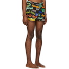 Gucci Black and Multicolor Metal Mix Swim Shorts