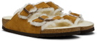 Birkenstock Tan Regular Shearling Arizona Sandals
