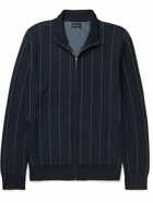 Club Monaco - Pinstriped Knitted Jacket - Blue