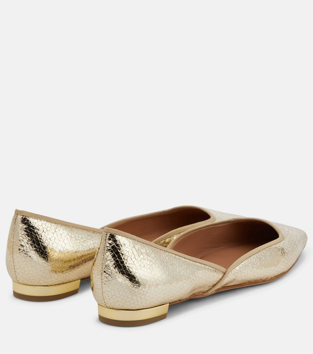 Aquazzura Maia croc-effect leather ballet flats Aquazzura