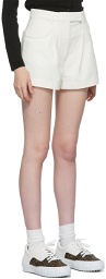 Fendi Off-White Denim Trompe L'oeil Shorts