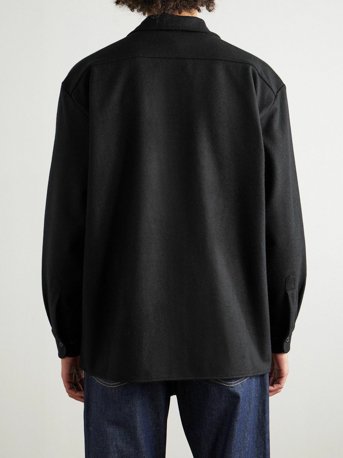 Ghiaia Cashmere - Wool Overshirt - Black