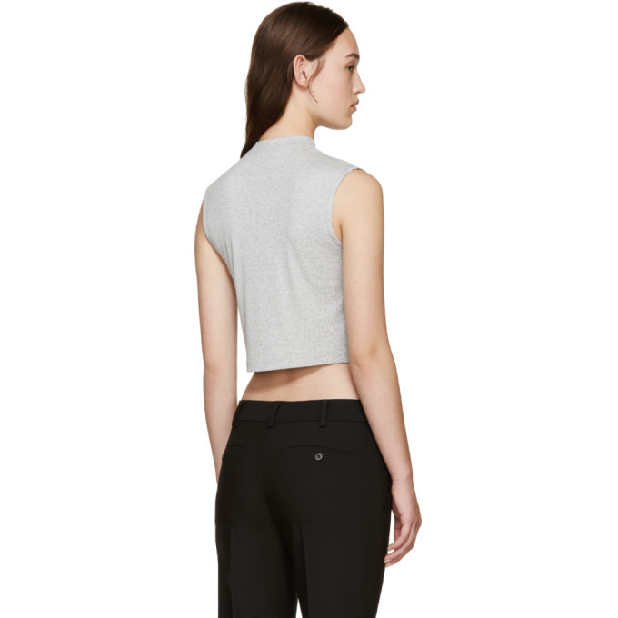 Nomia Grey Ribbed Sleeveless T-Shirt