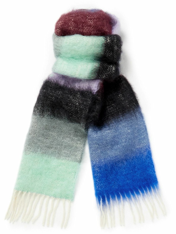 Photo: Paul Smith - Striped Mohair-Blend Scarf