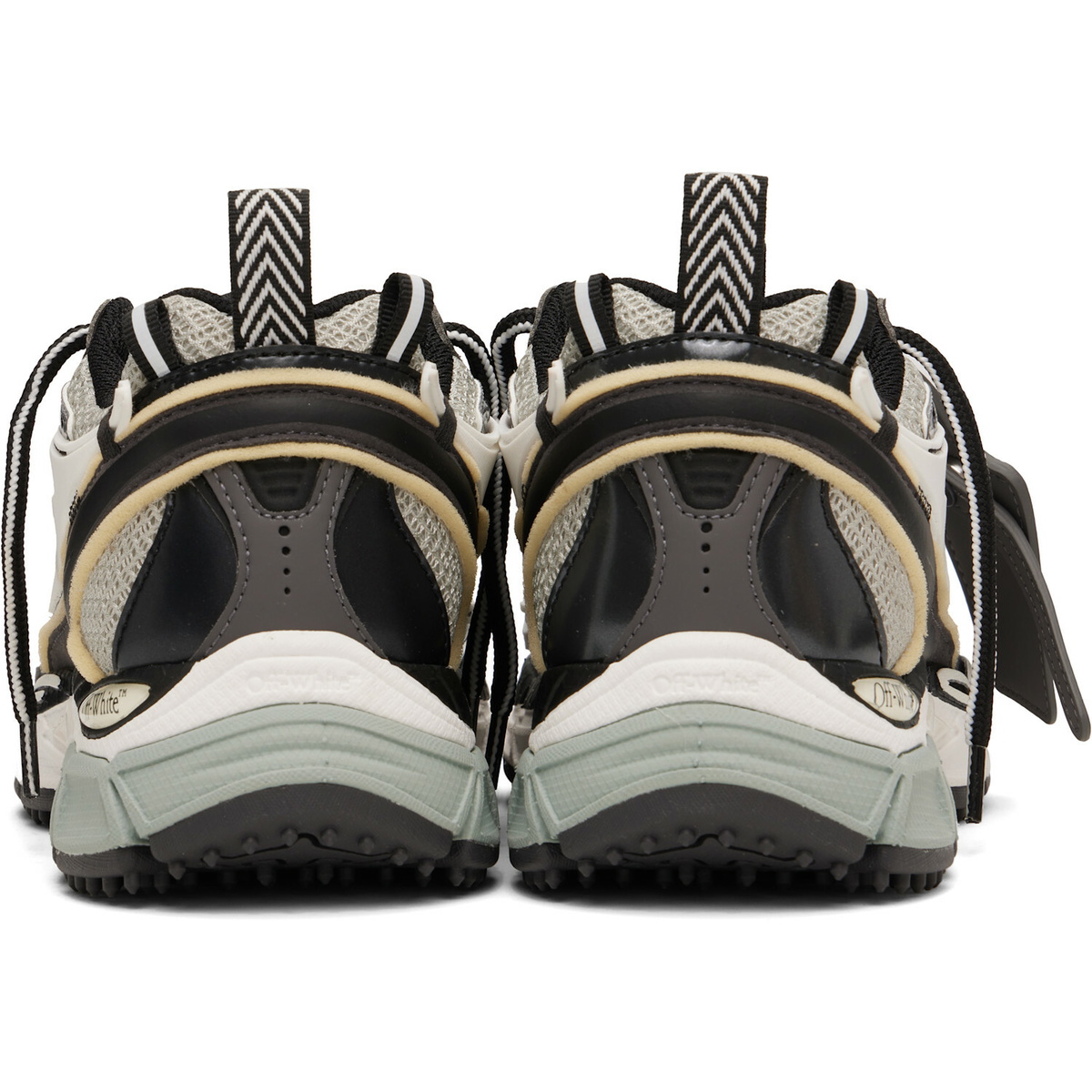 Off-White Gray & Black 'Be Right Back' Mesh Sneakers