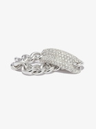 SHAY 18K White Gold ID Mini Link Diamond Ring