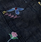 Engineered Garments - Embroidered Denim Chore Jacket - Blue