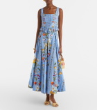 Agua by Agua Bendita Eslabón printed cotton bustier top