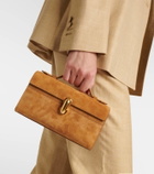 Savette Symmetry Pochette suede tote bag