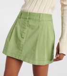 Stella McCartney Pleated cotton miniskirt