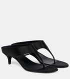 Magda Butrym 45 satin and leather thong sandals