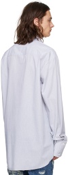 424 White & Navy Pinstripe Shirt